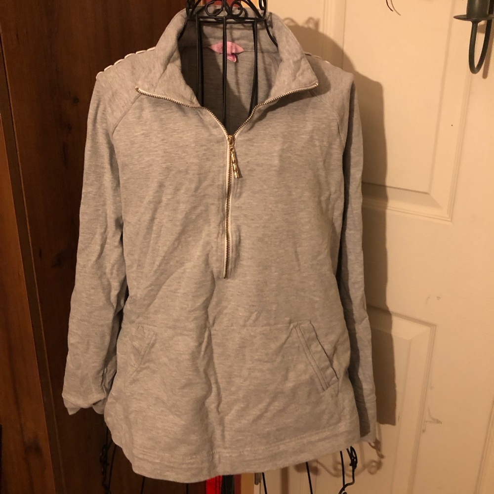Lilly Pulitzer Gray Pullover Medium sweatshirt